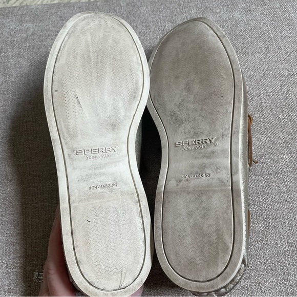 Sperry Gold Cup Authentic Original 2 Eye Montana Gold Metallic Boat Sailing Shoe - Picture 6 of 11